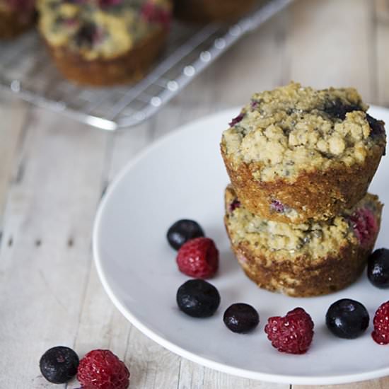 Gluten Free Berry Chia Muffins