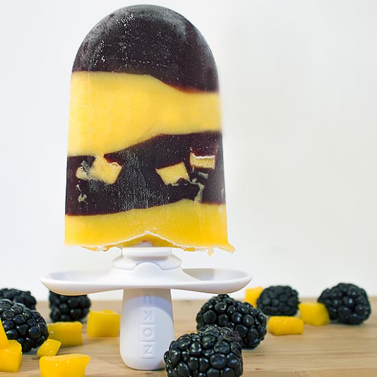 Blackberry Mango Popsicles