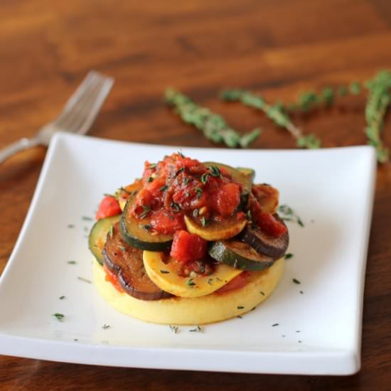 Ratatouille Over Polenta