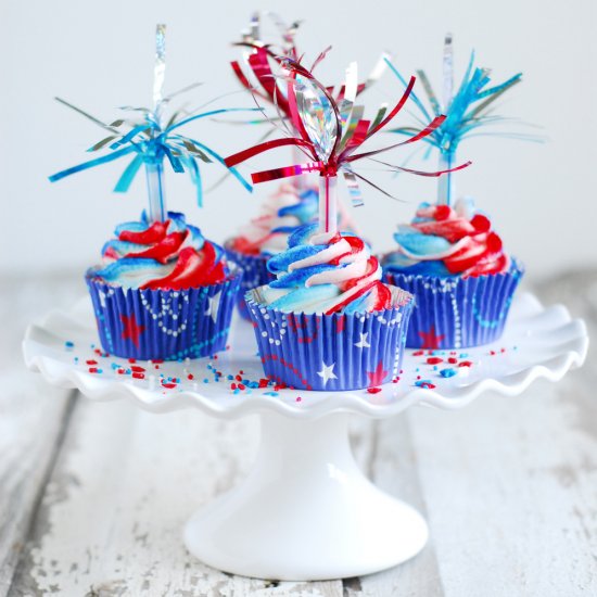 Fireworks Cupcakes