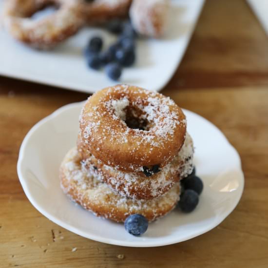 Blueberry + Vanilla Sugar Doughnuts