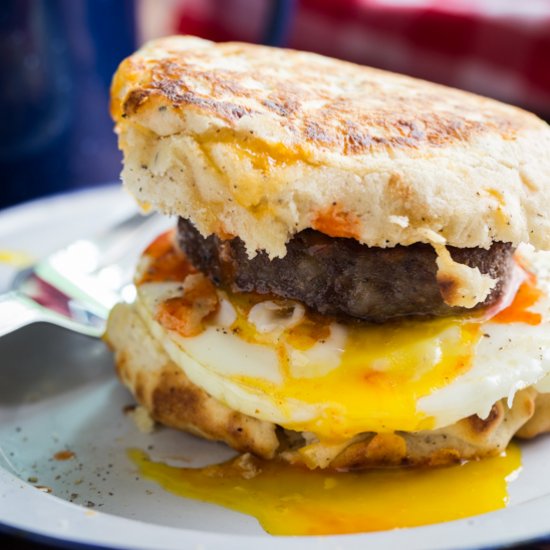 Campfire Breakfast Burger