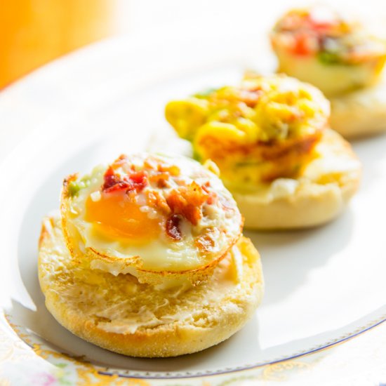 Egg English Muffins in Cupcake Tins