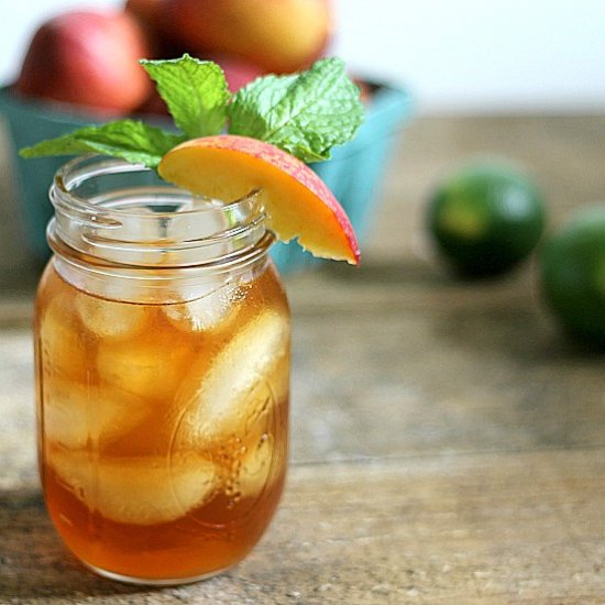 Mint Peach Sweet Tea