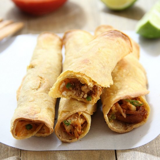 Baked Chicken Taquitos