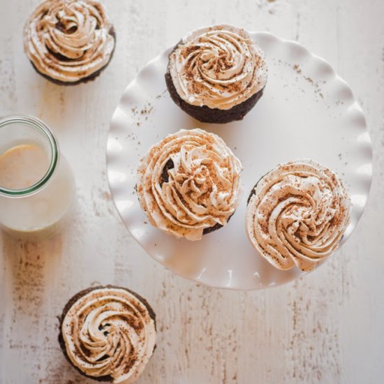 Dark Chocolate Mocha Cupcakes