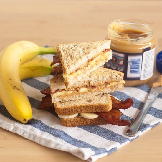 Peanut butter-bacon sandwich