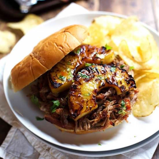 Grilled Pineapple Pork Sandwiches