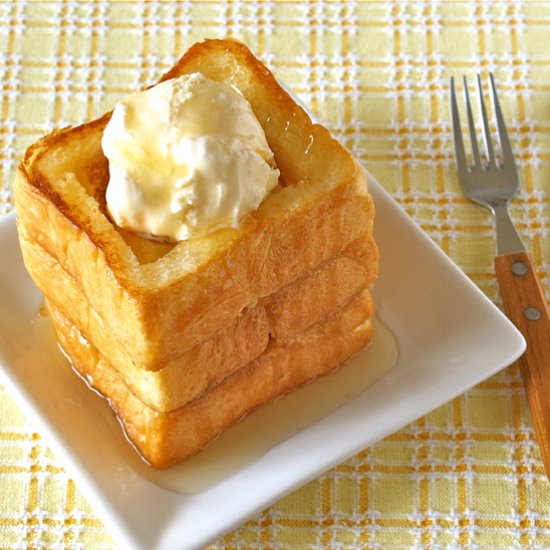 Honey Butter Toast with Ice Cream