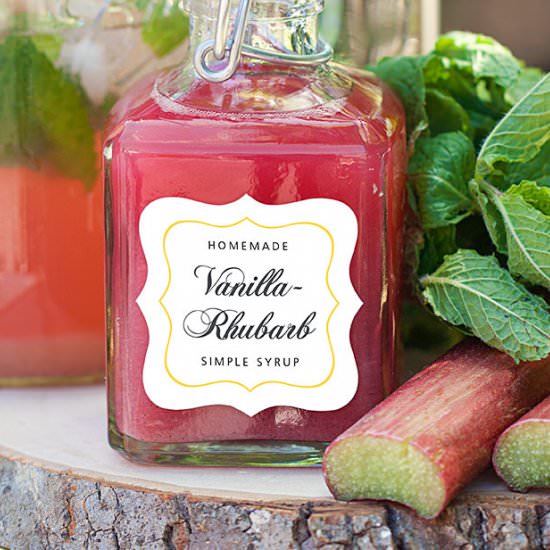 Vanilla-Rhubarb Simple Syrup