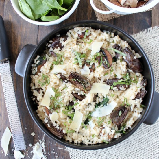 Spinach Artichoke Mushroom Risotto