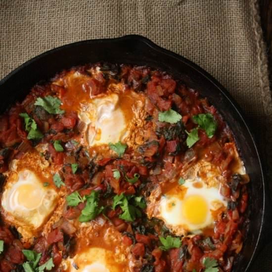 Shakshouka with Red Chard