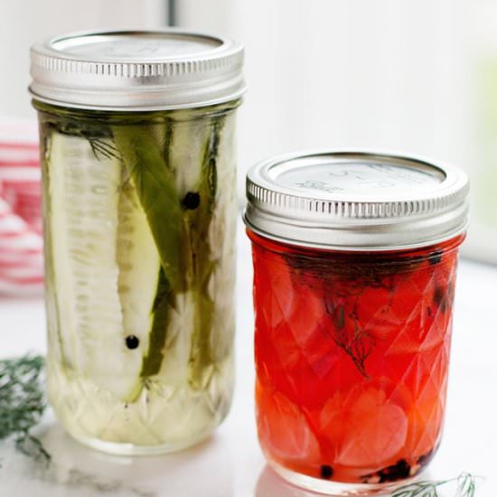 Sweet & Spicy Refrigerator Pickles