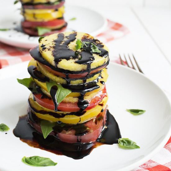 Baked Polenta & Tomato Salad