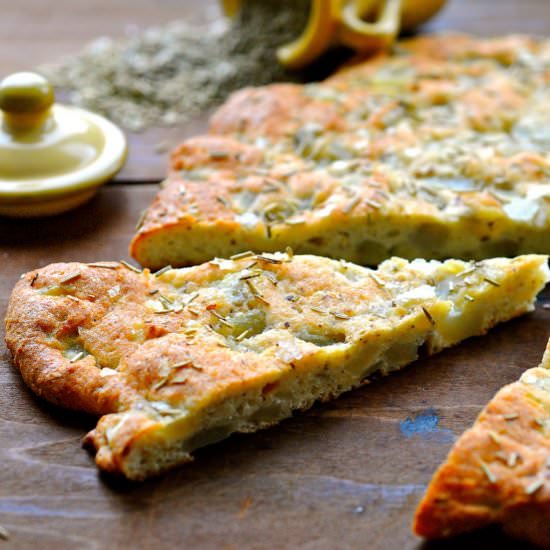 Jerusalem Artichoke Focaccia Bread