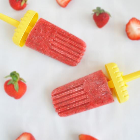 Strawberry Popsicles