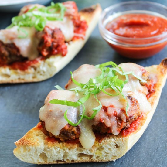 Open-Faced Ricotta Meatball Subs