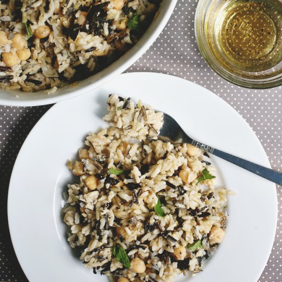 Wild Rice, Mint and Chickpea Salad