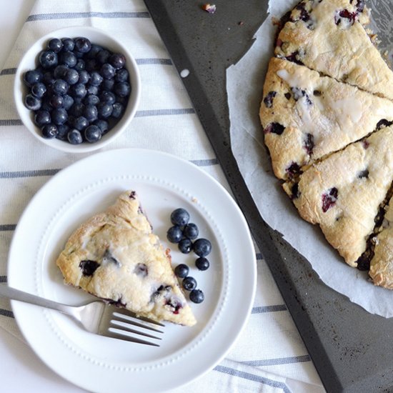 Glazed Blueberry Scones