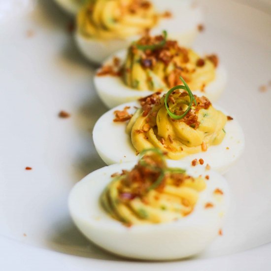 Crunch Dynasty Deviled Eggs