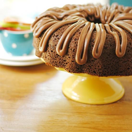 Pudding FIlled Chocolate Cake