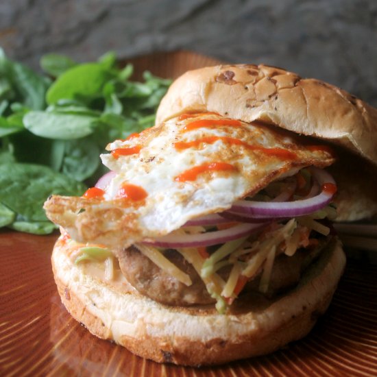 Asian Slaw Turkey Burgers