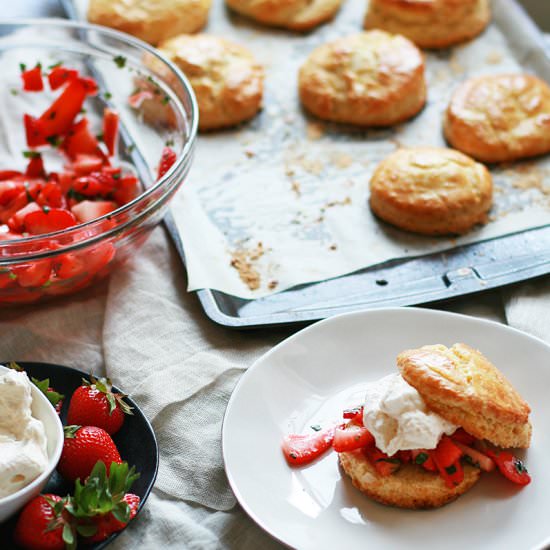 Strawberry Basil Shortcakes