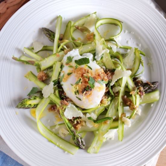 Caesar Asparagus Salad with Eggs