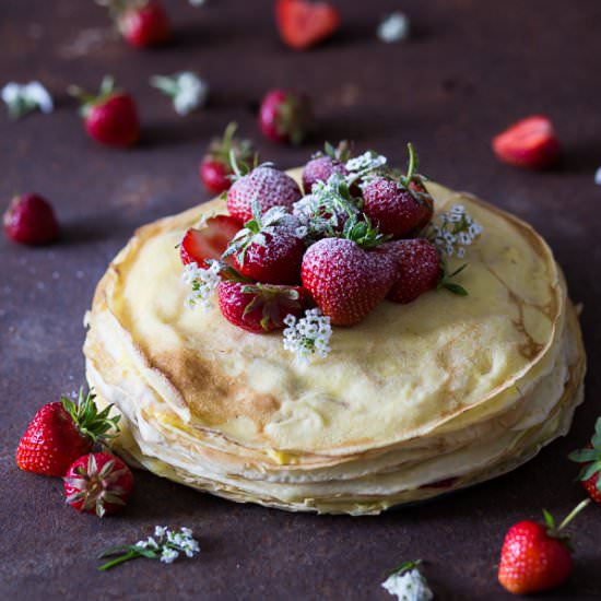 Strawberry Crepe Cake