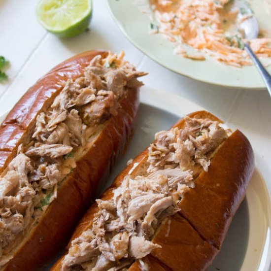 Pulled Pork Ribs with Carrot Slaw