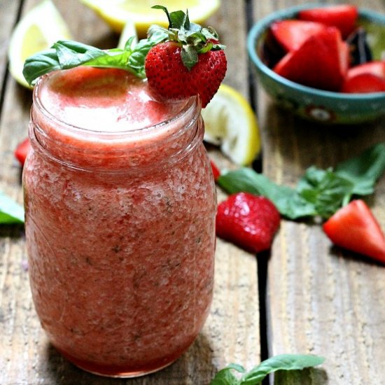 Roasted Strawberry Basil Daiquiris