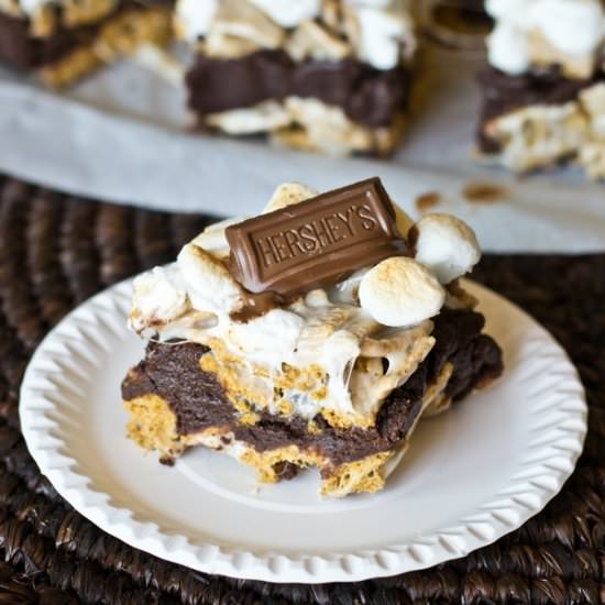 S’more Brownie Batter Bars