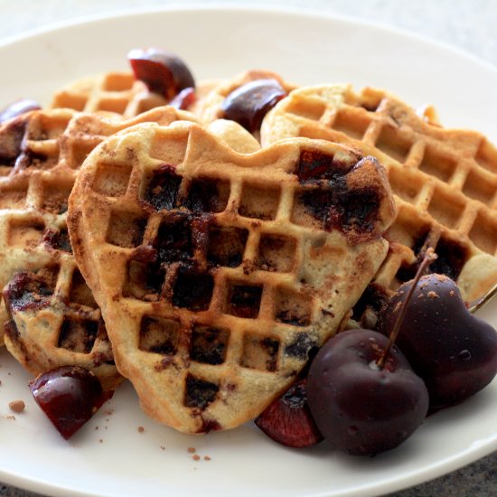 Fresh Cherry Waffles