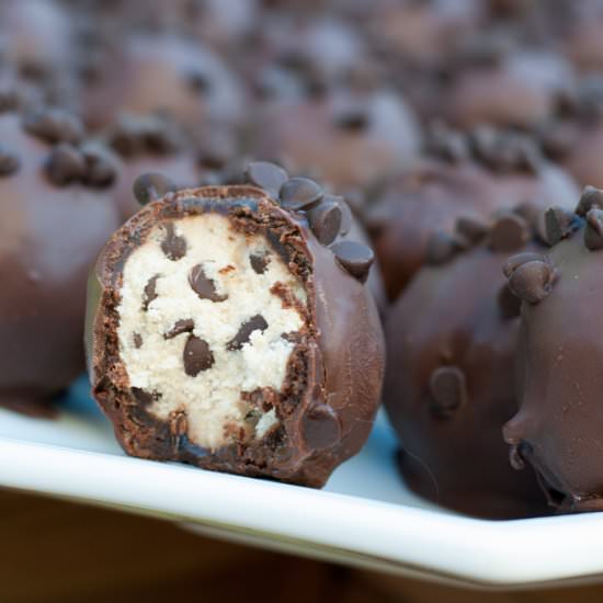 Cookie Dough Brownie Truffles