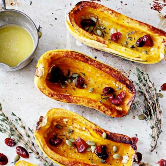 Delicata with Cranberries