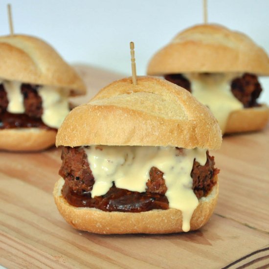 Cheesy Meatball Sliders