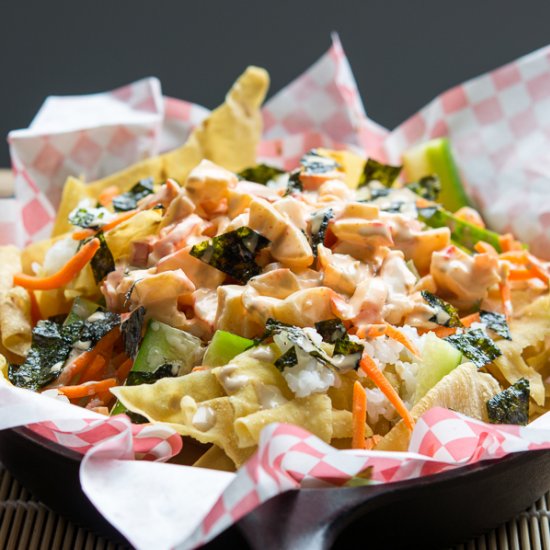 Spicy California Roll Sushi Nachos