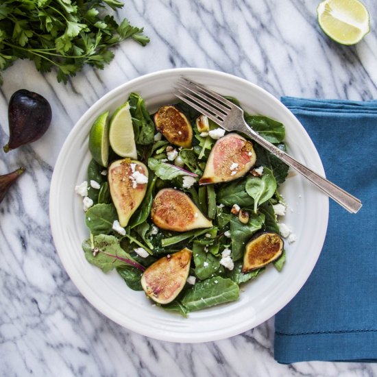 Fresh Fig + Charred Jalapeño Salad