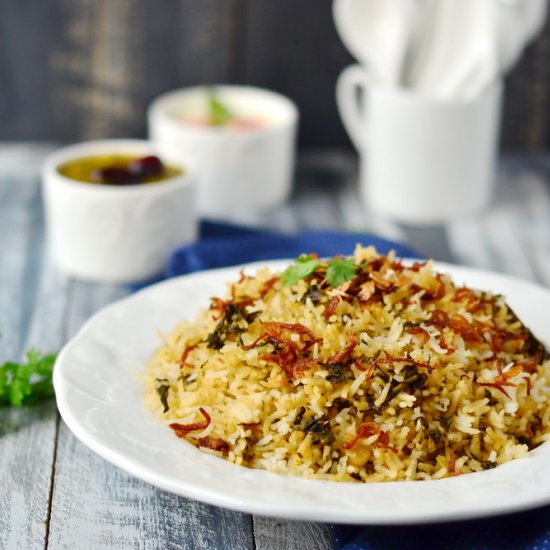 Afghani Spinach-Fenugreek Pilaf