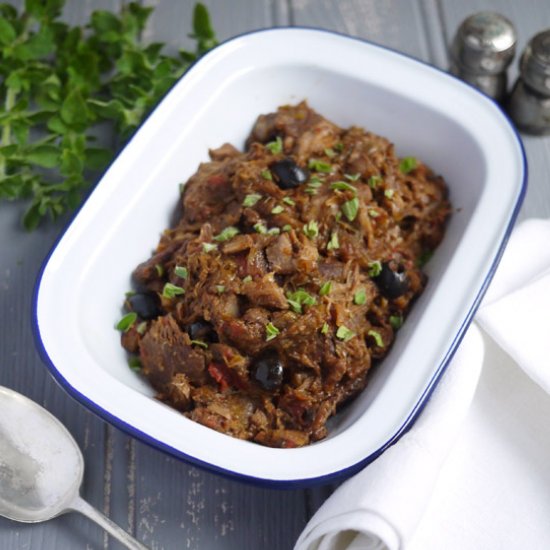 Slow Cooked Pork Greek Style