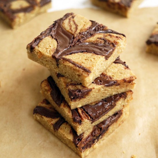 Peanut Butter Nutella Blondies