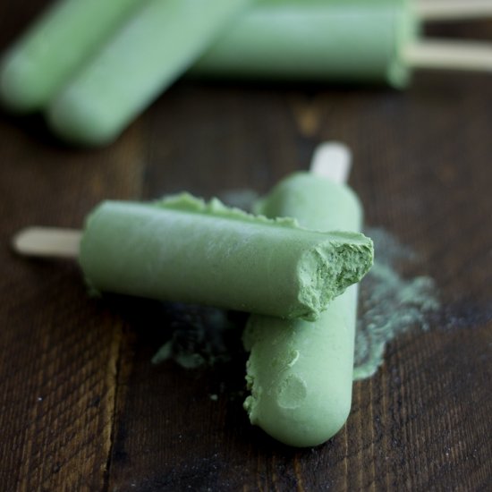 Green Tea Coconut Popsicles