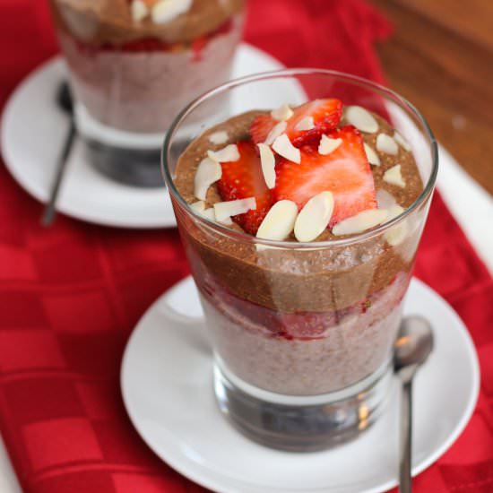 Strawberry & Choc Chia Pudding