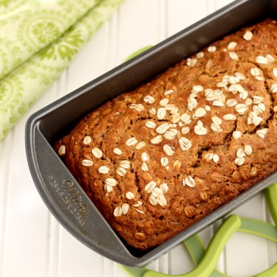 Whole Wheat Oatmeal Banana Bread