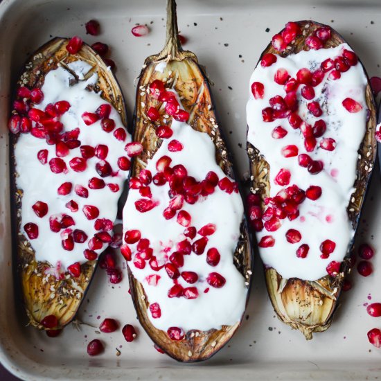 Buttermilk & Pomegranate Aubergines