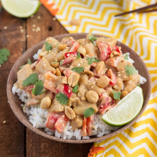 Peanut Sauce Chicken Stir Fry