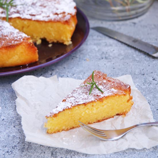 Rosemary Lemon Cornmeal Cake