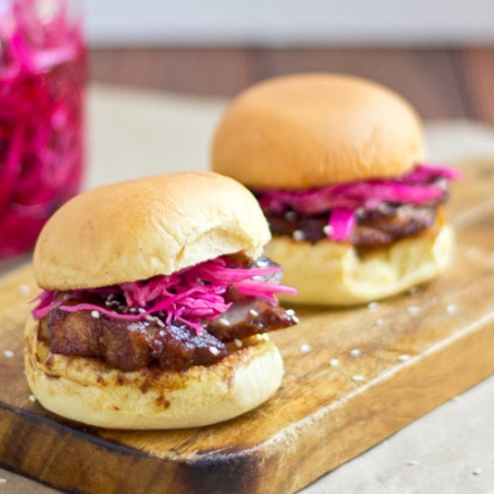 Hoisin Pork Belly Sliders