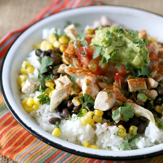 Copycat Chipotle Honey Chicken Bowl