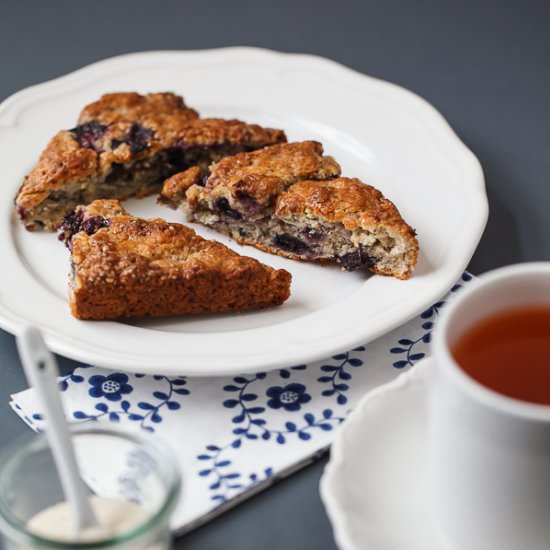 Blueberry Lavender Cream Scones